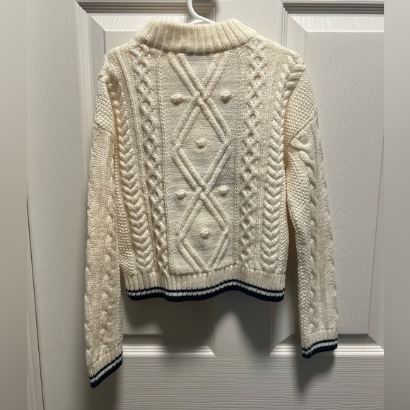 NEW Vineyard Vines | Fisherman Sweater Cable Cream Cable Sz XS Girls - Picture 2 of 6
